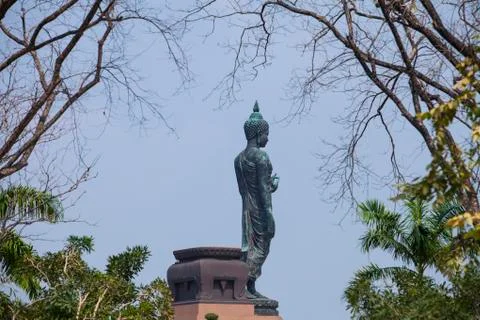 The old buddha statue. Stock Photos