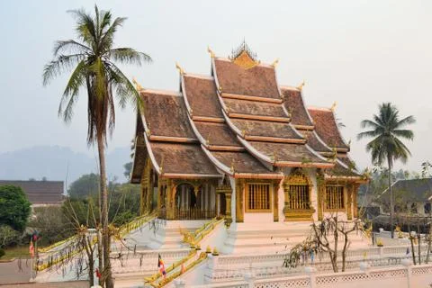 Old buddhist temple in laos Stock Photos