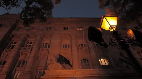 Old Building and Streetlight 01 Stock Footage 921153