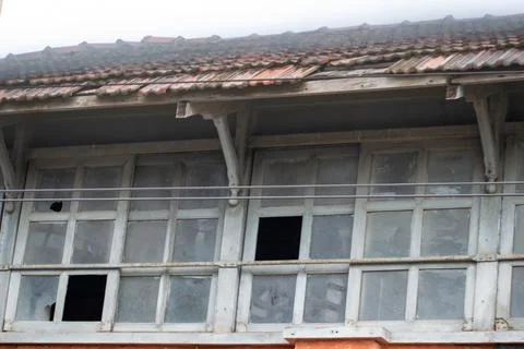 Old building and windows Stock Photos