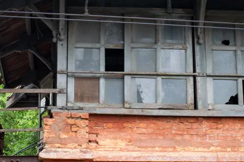 Old building and windows Stock Photos