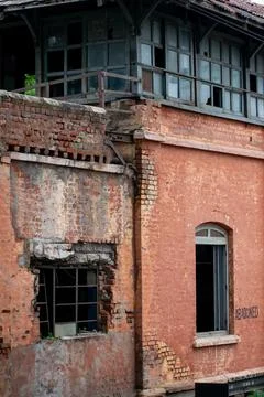 Old building and windows Stock Photos