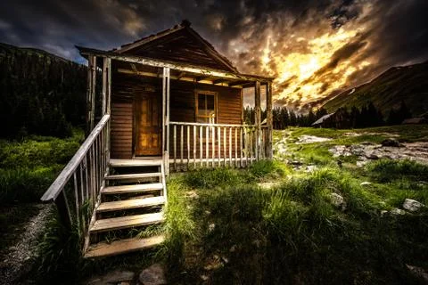 Old building Animas Forks Stock Photos