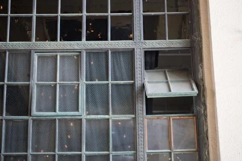 Old building antique windows Stock Photos