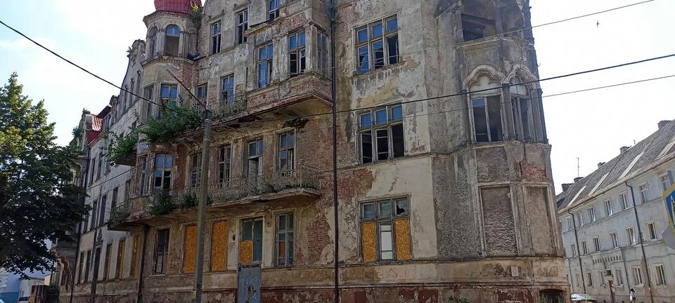 Old building with architectural elements Stock Photos