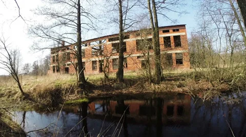 Old Building On A Background Of Water Video stock 36767209