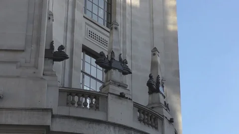 An old building with a balcony. Stock Footage 84917470