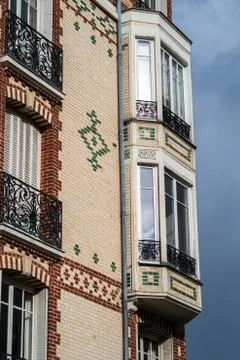 Old building with bow window Stock Photos