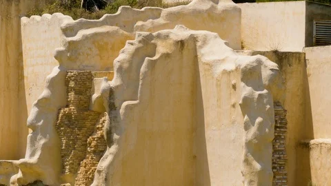 Old Building With Brick Showing Stock Footage 124704477