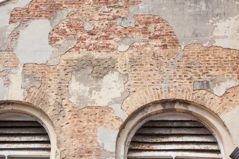 Old building brick wall texture Stock Photos