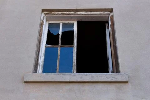 Old building with broken windows in Globe, Arizona. Stock Photos