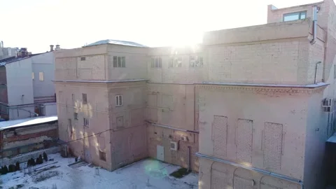 An Old Building Converted For Modern Needs. Kazan, Tatarstan. Aerial View. Stock Footage 195934673