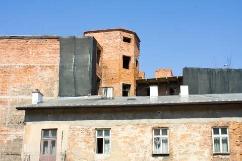 Old building designed to be restored Fotos Stock