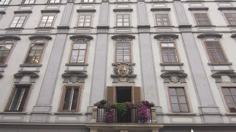 Old building facade  at the Hauptplatz, the main square of Graz Stock Footage 104233140