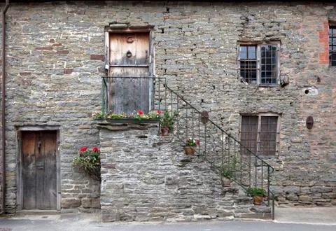 Old building facade Stock Photos