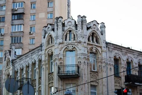Old building facade Stock-Fotos