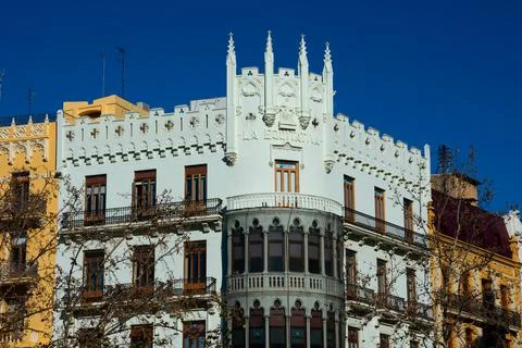 Old building facade Stock-Fotos