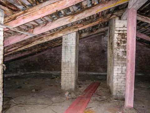Old building inside View on destroyed interior interior in old building Co... Fotos de archivo