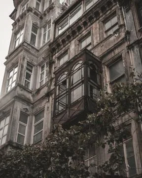 Old building with interesting windows Stock Photos