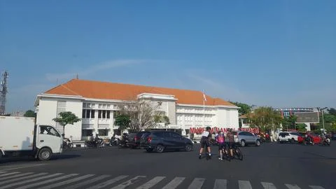 Old building from main road view Stock Photos