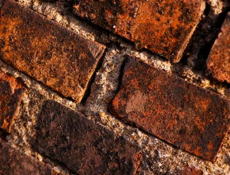 Old building material clay bricks patterns Stock Photos