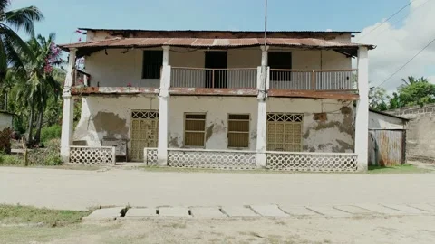 An old building in Mikindani Stock Footage 163982520
