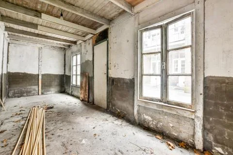 An old building that needs renovation Stock Photos