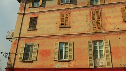 Old building in orta san giulio village in italy Stock Footage 176284770