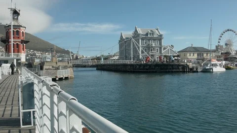 The old building of the port of Cape Town Stock Footage 120438864