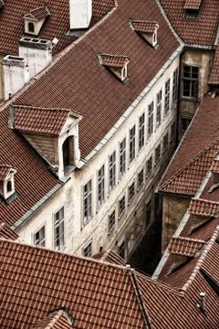 Old building roofs Stock Photos