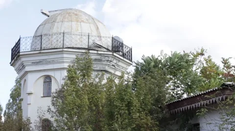 Old building rotunda in the park Stock Footage 68991393