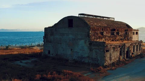 Old Building at the sea Stock Footage 130146037