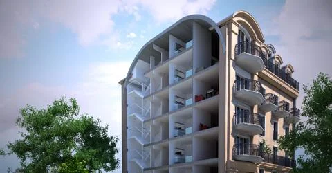 Old building section Stock Illustration