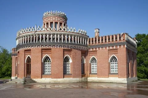 The old building of the Third Cavalier Corps. The territory of the Tsaritsyno Stock Photos