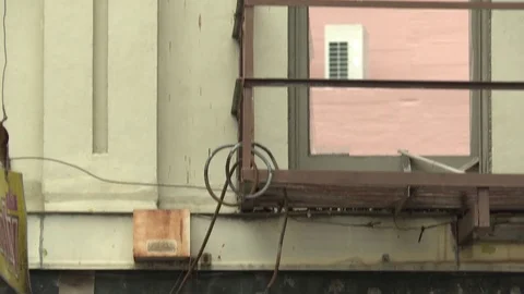Old building with windows and white painted walls 動画素材 84508543