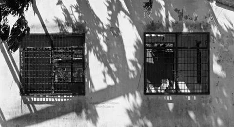 Old building windows Stock Photos