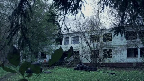 Old building in the woods Stock Footage 70136068