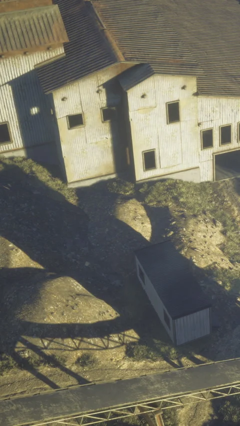 Old buildings and structures near a construction site during daytime Stock Footage 334890195