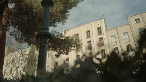Old Buildings in Barcelona Stock Footage 234205577