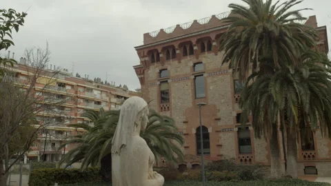 Old Buildings in Barcelona Stock Footage 234205614