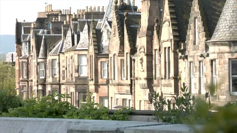Old Buildings in Edinburgh Stock Footage 127673395