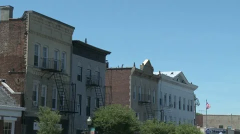Old buildings with fire escapes Video stock 8982019