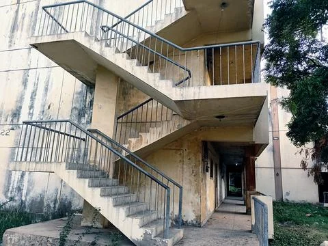 Old Bulding staris side Stock Photos
