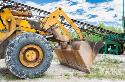 Old buldozer Foto stock