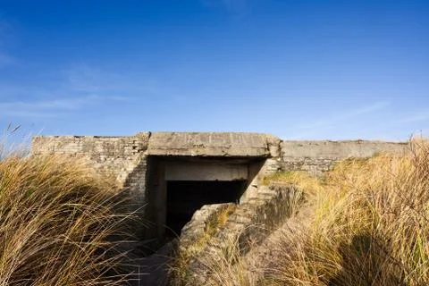 Old bunker on dune Stock Photos
