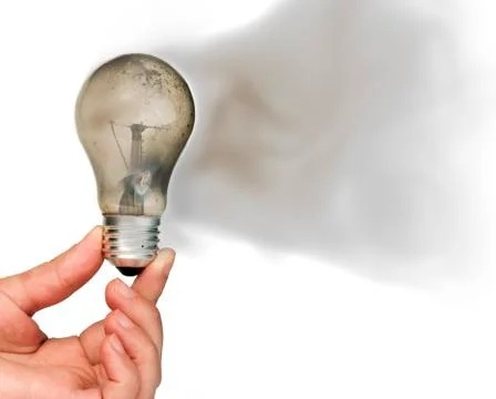 Old burned light bulb Stock Photos
