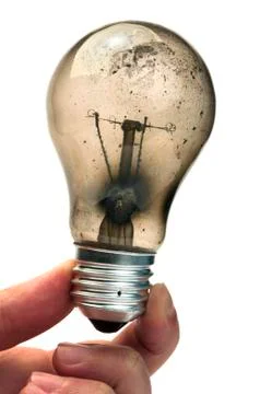 Old burned light bulb Stock Photos