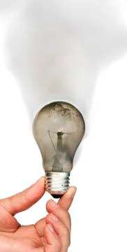 Old burned light bulb Stock Photos