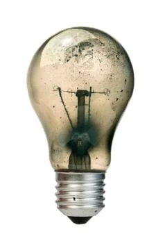 Old burned light bulb Stock Photos