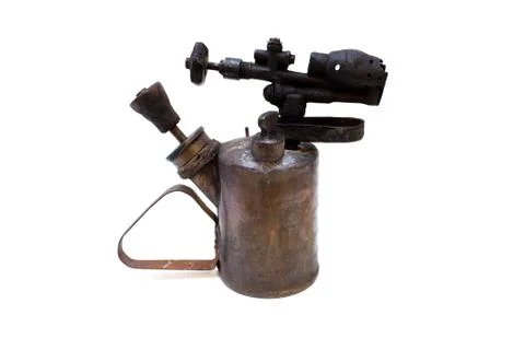 Old burner on white background Stock Photos